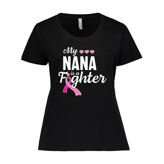 Inktastic Breast Cancer Awareness My Nana is a Fighter Women's Plus Size T-Shirt