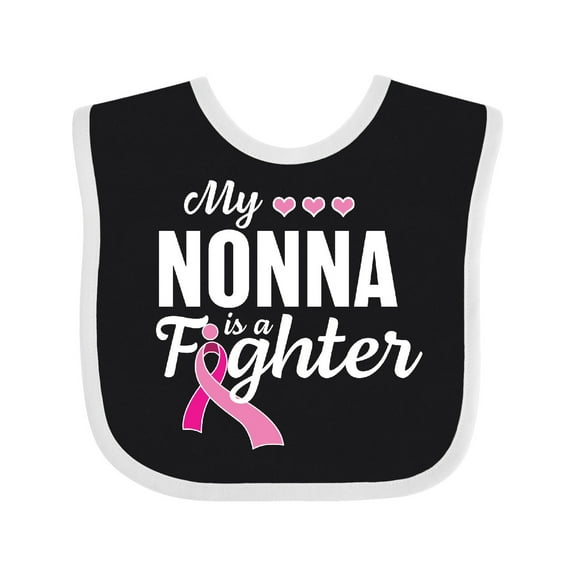 Inktastic Breast Cancer Awareness My Nonna is a Fighter Boys or Girls Baby Bib