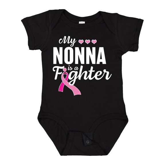 Inktastic Breast Cancer Awareness My Nonna is a Fighter Boys or Girls Baby Bodysuit