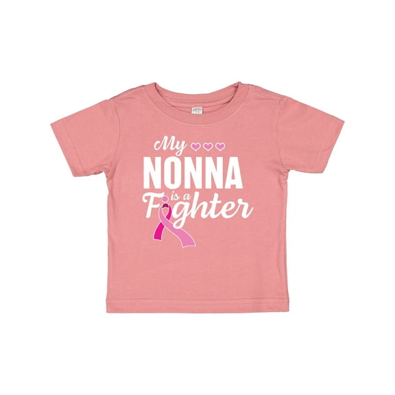Inktastic Breast Cancer Awareness My Nonna is a Fighter Boys or Girls Baby T-Shirt