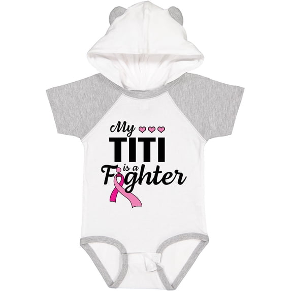 Inktastic Breast Cancer Awareness My Titi is a Fighter Boys or Girls Baby Bodysuit