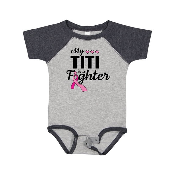 Inktastic Breast Cancer Awareness My Titi is a Fighter Boys or Girls Baby Bodysuit