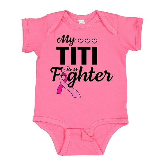 Inktastic Breast Cancer Awareness My Titi is a Fighter Boys or Girls Baby Bodysuit