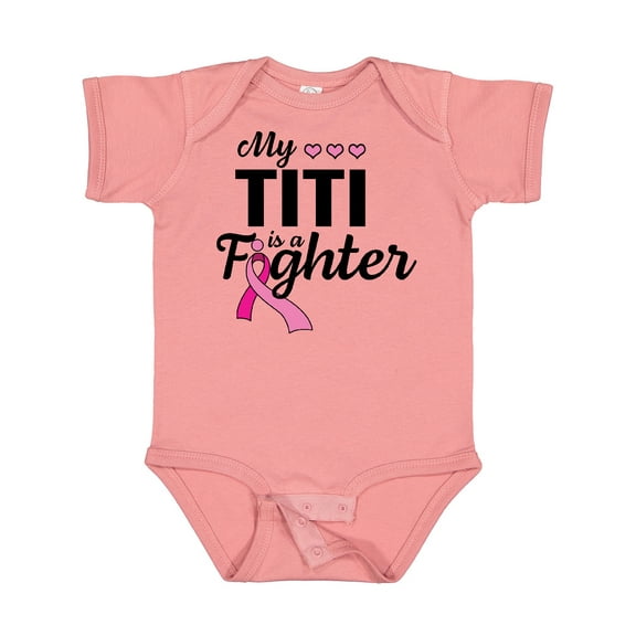 Inktastic Breast Cancer Awareness My Titi is a Fighter Boys or Girls Baby Bodysuit