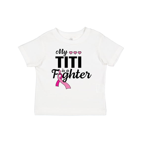 Inktastic Breast Cancer Awareness My Titi is a Fighter Boys or Girls Baby T-Shirt