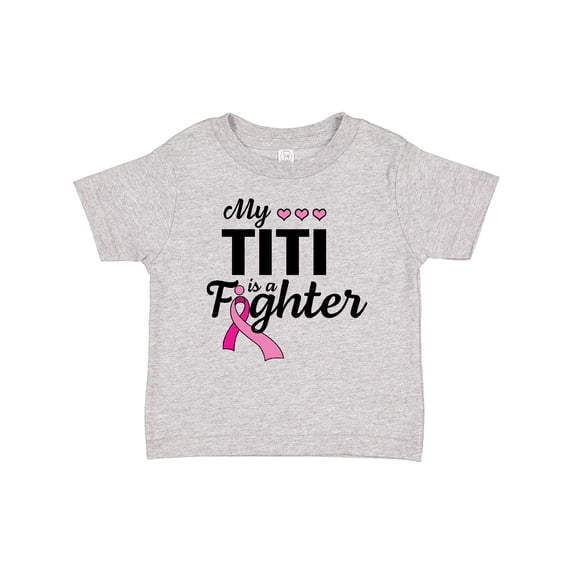 Inktastic Breast Cancer Awareness My Titi is a Fighter Boys or Girls Baby T-Shirt