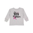 thumbnail image 1 of Inktastic Breast Cancer Awareness My Titi is a Fighter Boys or Girls Long Sleeve Toddler T-Shirt, 1 of 5
