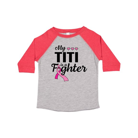 Inktastic Breast Cancer Awareness My Titi is a Fighter Boys or Girls Toddler T-Shirt