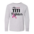 thumbnail image 1 of Inktastic Breast Cancer Awareness My Titi is a Fighter Long Sleeve Youth T-Shirt, 1 of 5