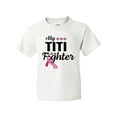 thumbnail image 1 of Inktastic Breast Cancer Awareness My Titi is a Fighter Youth T-Shirt, 1 of 5