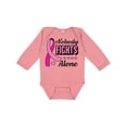 thumbnail image 1 of Inktastic Breast Cancer Awareness Nobody Fights Alone Pink Ribbon Boys or Girls Long Sleeve Baby Bodysuit, 1 of 5