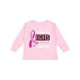 thumbnail image 1 of Inktastic Breast Cancer Awareness Nobody Fights Alone Pink Ribbon Boys or Girls Long Sleeve Toddler T-Shirt, 1 of 5