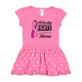thumbnail image 1 of Inktastic Breast Cancer Awareness Nobody Fights Alone Pink Ribbon Girls Toddler Dress, 1 of 4