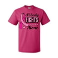 thumbnail image 1 of Inktastic Breast Cancer Awareness Nobody Fights Alone Pink Ribbon T-Shirt, 1 of 5