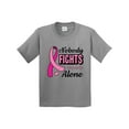 thumbnail image 1 of Inktastic Breast Cancer Awareness Nobody Fights Alone Pink Ribbon Youth T-Shirt, 1 of 5
