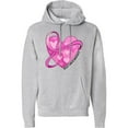 thumbnail image 1 of Inktastic Breast Cancer Awareness Pink Ribbon Around Heart Adult Hoodie Sweatshirt, 1 of 4