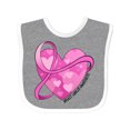 thumbnail image 1 of Inktastic Breast Cancer Awareness- Pink Ribbon Around Heart Boys or Girls Baby Bib, 1 of 4