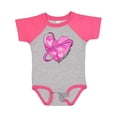 thumbnail image 1 of Inktastic Breast Cancer Awareness- Pink Ribbon Around Heart Boys or Girls Baby Bodysuit, 1 of 5