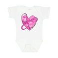 thumbnail image 1 of Inktastic Breast Cancer Awareness- Pink Ribbon Around Heart Boys or Girls Baby Bodysuit, 1 of 5