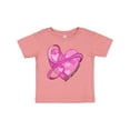 thumbnail image 1 of Inktastic Breast Cancer Awareness- Pink Ribbon Around Heart Boys or Girls Baby T-Shirt, 1 of 5