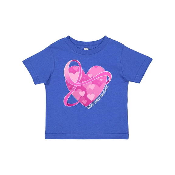 Inktastic Breast Cancer Awareness Pink Ribbon Around Heart Boys or Girls Baby T-Shirt