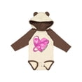 thumbnail image 1 of Inktastic Breast Cancer Awareness- Pink Ribbon Around Heart Boys or Girls Long Sleeve Baby Bodysuit, 1 of 5