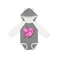 thumbnail image 1 of Inktastic Breast Cancer Awareness- Pink Ribbon Around Heart Boys or Girls Long Sleeve Baby Bodysuit, 1 of 5
