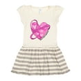 thumbnail image 1 of Inktastic Breast Cancer Awareness- Pink Ribbon Around Heart Gift Toddler Girl Dress, 1 of 4