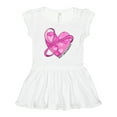 thumbnail image 1 of Inktastic Breast Cancer Awareness- Pink Ribbon Around Heart Girls Toddler Dress, 1 of 5