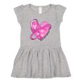 thumbnail image 1 of Inktastic Breast Cancer Awareness- Pink Ribbon Around Heart Girls Toddler Dress, 1 of 5