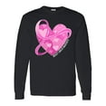thumbnail image 1 of Inktastic Breast Cancer Awareness Pink Ribbon Around Heart Long Sleeve T-Shirt, 1 of 5