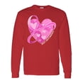 thumbnail image 1 of Inktastic Breast Cancer Awareness Pink Ribbon Around Heart Long Sleeve T-Shirt, 1 of 5