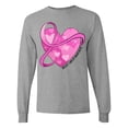 thumbnail image 1 of Inktastic Breast Cancer Awareness Pink Ribbon Around Heart Long Sleeve T-Shirt, 1 of 5