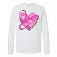 thumbnail image 1 of Inktastic Breast Cancer Awareness Pink Ribbon Around Heart Long Sleeve T-Shirt, 1 of 5