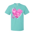 thumbnail image 1 of Inktastic Breast Cancer Awareness Pink Ribbon Around Heart T-Shirt, 1 of 5
