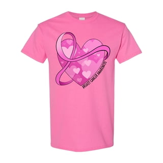 Inktastic Breast Cancer Awareness Pink Ribbon Around Heart T-Shirt