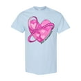 thumbnail image 1 of Inktastic Breast Cancer Awareness Pink Ribbon Around Heart T-Shirt, 1 of 5