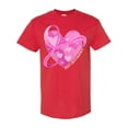 thumbnail image 1 of Inktastic Breast Cancer Awareness Pink Ribbon Around Heart T-Shirt, 1 of 5