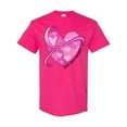 thumbnail image 1 of Inktastic Breast Cancer Awareness Pink Ribbon Around Heart T-Shirt, 1 of 5
