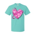 thumbnail image 1 of Inktastic Breast Cancer Awareness Pink Ribbon Around Heart T-Shirt, 1 of 5