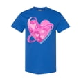 thumbnail image 1 of Inktastic Breast Cancer Awareness Pink Ribbon Around Heart T-Shirt, 1 of 5