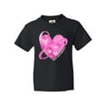 thumbnail image 1 of Inktastic Breast Cancer Awareness Pink Ribbon Around Heart Youth T-Shirt, 1 of 5