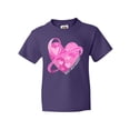thumbnail image 1 of Inktastic Breast Cancer Awareness Pink Ribbon Around Heart Youth T-Shirt, 1 of 5