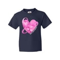 thumbnail image 1 of Inktastic Breast Cancer Awareness Pink Ribbon Around Heart Youth T-Shirt, 1 of 5