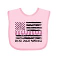 thumbnail image 1 of Inktastic Breast Cancer Awareness Pink Ribbons and Flag Boys or Girls Baby Bib, 1 of 4