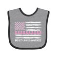 thumbnail image 1 of Inktastic Breast Cancer Awareness Pink Ribbons and Flag Boys or Girls Baby Bib, 1 of 4