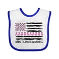 thumbnail image 1 of Inktastic Breast Cancer Awareness Pink Ribbons and Flag Boys or Girls Baby Bib, 1 of 4
