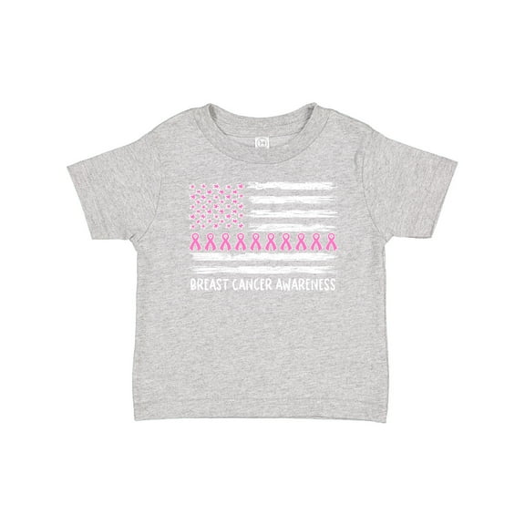 Inktastic Breast Cancer Awareness Pink Ribbons and Flag Boys or Girls Baby T-Shirt