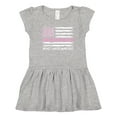 thumbnail image 1 of Inktastic Breast Cancer Awareness Pink Ribbons and Flag Girls Toddler Dress, 1 of 5