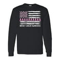 thumbnail image 1 of Inktastic Breast Cancer Awareness Pink Ribbons and Flag Long Sleeve T-Shirt, 1 of 5